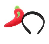 Ipetboom Bandeau Fantaisie Piment Rouge en Matière Douce Serrage-Tête Amusant pour Fête D’Anniversaire et Déguisement Halloween Accessoire Original et Confortable pour Coiffure Femme
