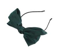 Ipetboom Bandeau Satiné à Nœud Oversize Vert Foncé Accessoire Vintage Élégant pour Femmes et Filles Style Réussi pour Mariage Fêtes et Usage Quotidien