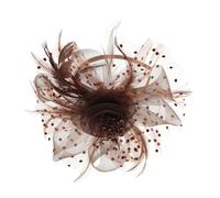 Ipetboom Bandeau Vintage Tulle Avec Plumes Et Fleurs Pour Mariage Accessoire Élégant Pour Cérémonies Fête Et Danse