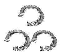 Ipetboom Bandeaux Flexibles à Cheveux Ronds 3 Pièces Noir Élastique Dompteur de Mèches Frisottis pour Femmes Sport Yoga Coiffure Quotidienne