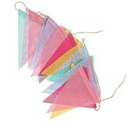 Ipetboom Bannière Triangle Colorée Lin pour Décoration de Mariage Guirlande de Fanions Suspendue pour Fête Anniversaire et Célébrations