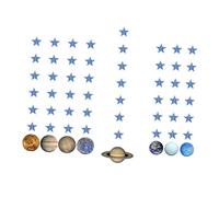 Ipetboom Bannières de Fête Planètes en Papier Pailleté Lot de 8 set de Décorations Suspendues Thème Spatial Guirlandes Colorées pour Anniversaire Soirée à Thème Univers Décor Festif