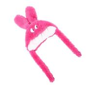 Ipetboom Baotou Tricoter Bonnet Petit tricoté Fille Peluche Chapeaux de Chien Chapeau Femme la Laine Rosé