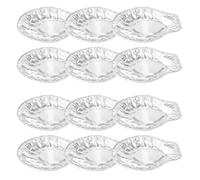 Ipetboom Barquettes en Aluminium de Coquille d'Huître Jetables, 100 Pièces, Plats à Four pour Fruits de Mer, Moules à Pâtisserie pour Cuisson au Gril et Barbecue, Plateaux à Huîtres pour