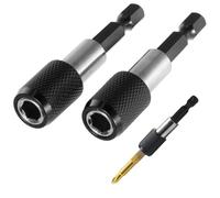 Ipetboom Barre D'extension Magnétique 2 Pcs 60 Mm 1/4 Pouce à Dégagement Rapide Verrouillage Automatique, Rallonge Hexagonale Compatible Perceuse et Tournevis pour Usage Professionnel