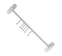 Ipetboom Barre Murale Aluminium sans Perçage avec Crochets Support Multifonction pour Ustensiles de Cuisine Porte-serviettes Robuste et Décoratif pour Maison