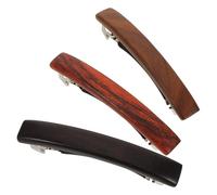 Ipetboom Barrettes en Bois de Santal Accessoires pour Queue de Cheval Lot de 3 Minimalistes Pinces Élages et Solide Prise Forte pour Cheveux Bouclés Femme