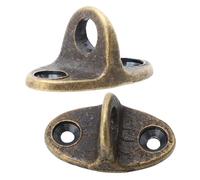 Ipetboom Bases de Crochet de Fenêtre en Laiton Antique Lot de 2 Grandes Bases Coupe-Vent Support Robuste pour Porte et Fenêtre Accessoires Maison Traditionnels pour Fermeture Sécurisée