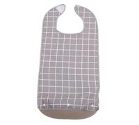 Ipetboom Bavoir Adulte Imperméable PVC Tpu Résistant et Réutilisable pour Seniors Femmes Alités Protection des Vêtements Taches Grand Format Gris