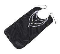 Ipetboom Bavoir Imperméable Lavable pour Personnes Âgées Grosse Taille 86X46 CM Tissu Doux Respirant Triple Couche Perles Réutilisable pour Repas à Domicile et Maisons de Retraite