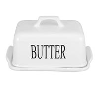 Ipetboom Beurrier en Céramique avec Couvercle Hermétique Plat à Beurre Rétro 1 Pièce Compartiment Spacieux pour Beurre et Fromage Rangement la Cuisine Polyvalent Beurrier de Comptoir