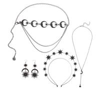 Ipetboom Bijoux Fantaisie Retro Baroque -tete Boucles Oreilles Collier Gothique Chaîne Vintage Bal Promo Maison