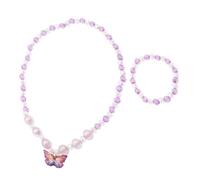 Ipetboom Bijoux Perles Filles Collier Motif Aile Garçon Fille Accessoires Déguisement Bijoux Sans Doux Pour Peau Design Coloré Unique Robuste Résistant Casse Convient Jouets Ans
