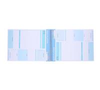 Ipetboom Bloc-notes Agenda Quotidien Non Daté A4 Bleu Clair Reliure Spirale, Carnet de Listes de Tâches et Planificateur de Travail pour Bureau et Études, Cahier de Notes Couverture Pvc