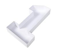 Ipetboom Boîte à Ballons de Chiffre 1 pour Décoration Anniversaire Bébé Cadre Numérique en Carton Lisse sans Bavure Décorations Shower et Fêtes Enfantines Compatible Ballons Légers