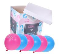 Ipetboom Boîte à Ballons Gender Reveal avec Ballons pour Fête de Naissance Décoration Unique et Chic pour Garçon ou Fille