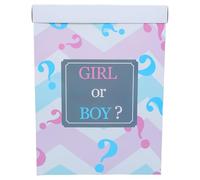 Ipetboom Boîte à Ballons Révélation de Ballons Bleus Décoration Shower et Anniversaire Garçon Fille Accessoire Photo Portable et Coloré