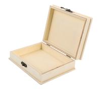 Ipetboom Boîte à Bijoux Bois Naturel à Décorer Organiseur de Rangement DIY pour Bijoux et Coffret Couronne Bois Non Conteneur de Stockage pour Bagues Colliers et Souvenirs