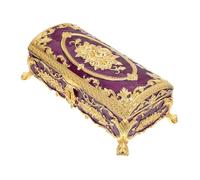 Ipetboom Boîte à Bijoux Vintage Alliage Métallique Robuste pour Femme Coffret Rétro Compact et Résistant Aux Rayures Organisateur Multifonctionnel pour Bijoux et Souvenirs Décoration