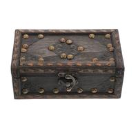 Ipetboom Boîte à Bijoux Vintage en Bois Couvercle Coffret Décoratif Compact pour Rangement de Bijoux Colliers et Petits Trésors Petite Boîte de Rangement Bureau Style Rétro