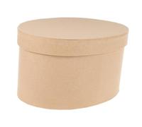 Ipetboom Boîte à Biscuits Ovale en Papier Kraft 15X10X75 CM Boîte Présent Artisanale Personnalisable Emballage Léger et Robuste pour Macarons Chocolats et Pâtisseries Rangement