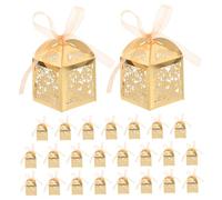 Ipetboom Boîte à Bonbons Vintage Creuse 25 Pièces Couleur Or Réfléchissant Petite Boîte d'Emballage pour Chocolats et Friandises pour Mariage Fête et Présents D’Invités