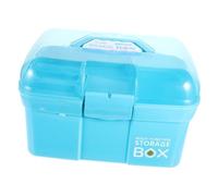 Ipetboom Boîte à médecine portable trousse à pharmacie UV grand organisateur de conteneurs de médicaments stockage de médicaments mallette de médicaments à domicile Blue