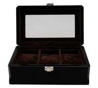 Ipetboom Boîte à Montre en Bois Vintage pour 3 Montres, Organiseur de Rangement Compact, Étui Élégant 20x12x8,5 Cm, Anti-Rayures, Coffret Présent pour Amateurs et Collectionneurs