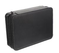 Ipetboom Boîte à Montres en Cuir PU Noire Coffret Dix Montres Anti-Rayures Portable Étui De Rangement pour Homme Voyage Organisation Sécurisée