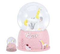 Ipetboom Boîte à Musique Rotative Licorne Rose Petit Format Boule à Neige Musicale Décorative pour Bureau et Chambre D’Élève Présent D’Anniversaire Musical sans Piles Décoration