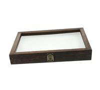 Ipetboom Boîte à Spécimens Insectes Bois Massif avec Verrou Étanche Cadre Vitrine Transparent pour Collection et Exposition Protection et Design Élégant