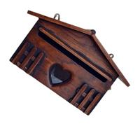 Ipetboom Boîte Aux Lettres Murale Bois Rustique Étanche pour Villa Extérieure Boîte à Suggestions Créative Capacité Spacieuse pour Courrier et Journaux Facile à Installer