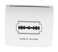 Ipetboom Boîte Cas D'élimination Des Lames Récipient Pour Lames De Rasoir Porte-lames De Rasage Conteneur à Déchets Pour Rasoir Banque De Lames De Rasoir Blanche Fer