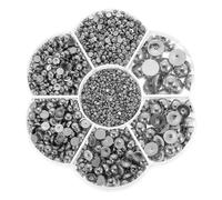 Ipetboom Boîte de 1 Perles Demi-lunes Argentées pour Nail Art Perles Décoratives pour Ongles Accessoires Multifonctions DIY pour Embellissement et Création Manuelle