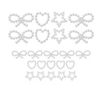 Ipetboom Boîte de Perles D'ongles en Abs Blanc pour Nail Art, Décorations Légères et Délicates en Demi-sphère, pour DIY et Créations Uniques Plusieurs styles