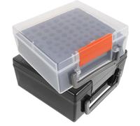 Ipetboom Boîte de Rangement Batterie avec Poignée Robuste Organiseur Transparent pour AA AAA Compartiments Séparés et Fermeture Sécurisée Conteneur Portable pour Recyclage et Stockage
