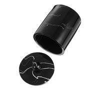 Ipetboom Boîte de Rangement Marbre pour Cure Dents et Coton Tiges avec Couvercle Organisateur Compact pour Accessoires Design Moderne Noir Élégant