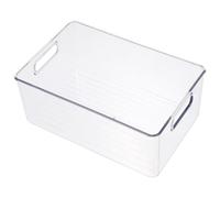 Ipetboom Boîte de Rangement Pet Transparente pour Cosmétiques et Accessoires Organiseur de Bureau avec Fond Antidérapant Boîte de Rangement Domestique Légère pour Salon et Chambre