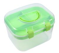 Ipetboom Boîte de Rangement Plastique Double avec Poignée Mallette Maquillage Portable Légère et Résistante Organiseur Cosmétique pour Pilules et Produits Beauté à Couleur