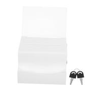 Ipetboom Boîte de Vote Acrylique avec Serrure et Support pour Panneau Urne de Collecte pour Dons Événements Entreprise et Tirage Au Sort