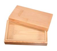 Ipetboom Boîte en Bois Brut Couvercle 15 X 9 X 4 CM - Boîte de Rangement Multifonction pour Thé Huiles Essentielles et Bijoux - Coffret Décoratif Naturel en Bambou Maison et Bureau