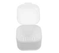Ipetboom Boîte Outil de nettoyage de tête de meulage Nettoyeur d'outils pour ongles Bac de trempage pour outils à ongles cas de nettoyage d'outil d'ongle plateau en plastique blanche