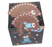 Ipetboom Boîte Papier pour Révélation de Genre avec Couvercle Kit pour Fête Prénatale Décorations Colorées et Jeu Simple pour Shower Garçon ou Fille