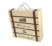 Ipetboom Boîte Rétro pour Bouteilles de Coffret Vintage à Design Creux Rangement Élégant et Décoratif pour Maison Bar et