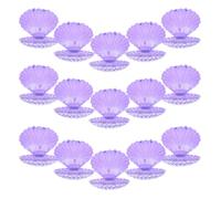 Ipetboom Boîtes à Dragées Forme de Coquillage 15pcs PP Pourpre, Contenants Décoratifs pour Mariages, Anniversaires et Fêtes