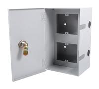 Ipetboom Boîtier de Prise Extérieure en Acier Inoxydable 2 Positions Serrure, Boîte de Protection Antivol Étanche pour Boîtes Électriques, pour Usage Extérieur et Protection la Pluie