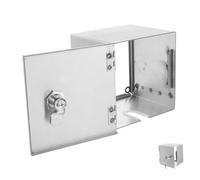 Ipetboom Boîtier Prise Étanche Inox avec Serrure Protection Murale pour Prise de Charge Électrique Capacité pour Câbles Installation Facile Extérieure