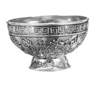 Ipetboom Bol Bouddhiste Blanc Vintage avec Motif Dragon et Bol Eau Sacrificielle Réutilisable pour Au Temple Cadeau Significatif pour Pratique Spirituelle et Décoration Zen