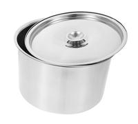 Ipetboom Bol de Cuisine Acier Inoxydable avec Couvercle Bol Multifonction pour Mélanger Salades et Récipient à Graisse Facile à Nettoyer et Sécurisé