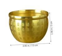 Ipetboom Bol de Fortune Laiton Bassin à Trésor Chinois Traditionnel pour Bureau Décoration Feng Shui de Richesse et Ornement Stable pour Maison et Bureau